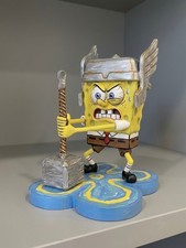 Bob Esponja Pantalones Cuadrados Marvel Thor Mjolnir Estatua Figura Exhibición Arte Coleccionable