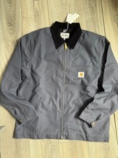 Carhartt Detroit Jacket Zeus/ Black (grey) Work Coat XXL Rigid Rug RRP £185 BNWT