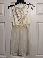 Vtg Victoria s Secret I Do Collection Bridal Babydoll Slip Nightgown Set Ivory