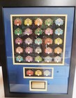 Hard Rock Cafe Mardi Gras Carnival Mask '15 Framed Set of 28 Pins