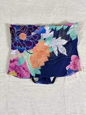 Trina Turk Bikini Skirt Womens Multi Floral Lined Stretch Swimwear Elastic Waist