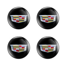 Cadillac Stickers Decals Rim Badge Dome Gel Resin Cover Center Caps 15-100mm 4pc