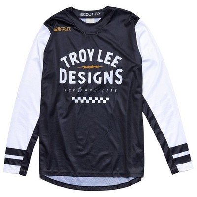 Troy Lee Designs Adult's GP Scout Dirt Bike Ride Jersey Black/White Size Large