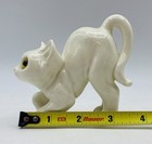 Vintage Ceramic Kitten Cat White Amber Eyes Quon Quon Japan MCM XXXI — photo 6