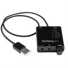 Image of StarTech USB Stereo Audio Adapter External Sound Card with SPDIF Digital Audi...