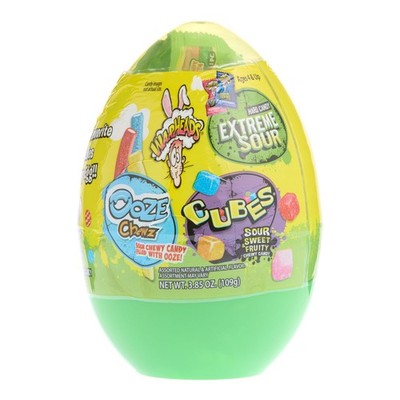 Warheads Assorted Sour Candy Easter Egg 3.85 oz 109g 3-Candies