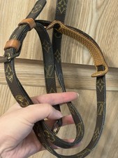 Auth LOUIS VUITTON LV Monogram Leather Shoulder Crossbody Purse Bag Strap