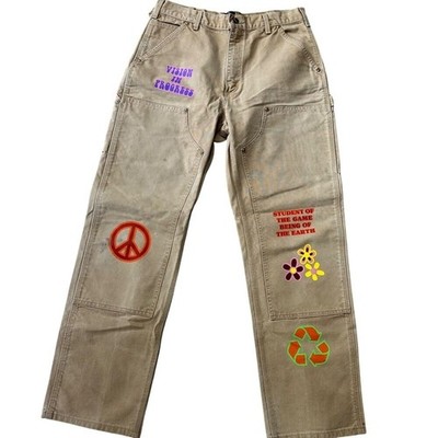 EARTHLING VIP   VINTAGE CUSTOM CARHARTT DOUBLE KNEE CARPENTER PANTS  Sz: 33