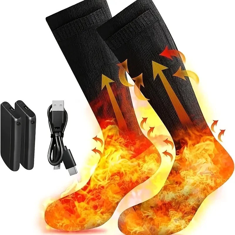 Electric Heated Socks Foot Winter Warm Hunting Sock Rechargeable 9000mAh - Image 2 of 4