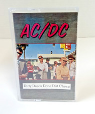 AC/DC "DIRTY DEEDS DONE DIRT CHEAP" CASSETTE TAPE 1976 ATCO - Like New 