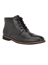 TOMMY HILFIGER Mens Black Rawstin Cap Toe Lace-Up Dress Chukka Boots 8 M