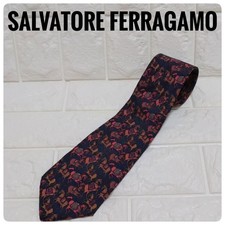 Ferragamo Men Accessories Salvatore Tie Hose Navy Made In Italy Limited Edition