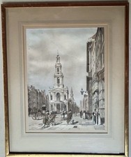 Gravure Ancienne anglaise  London The Strand , After T.S Boys