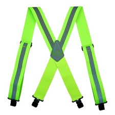 Safety Reflective Suspenders Work Suspenders Heavy duty High Hi Viz Tool Belt...