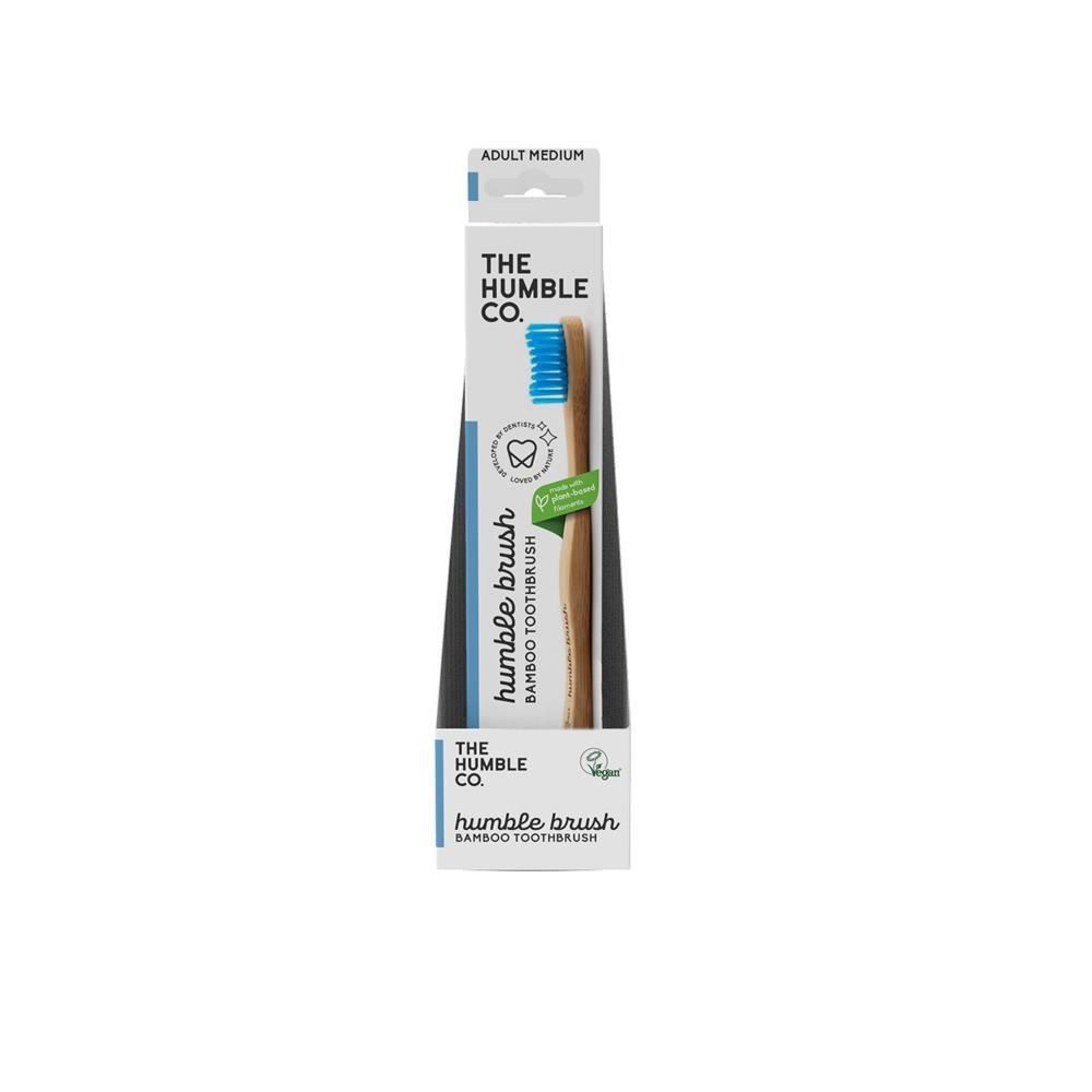 The Humble Co Blue/Purple/White Humble Bamboo Adult Medium Bristle Toothbrush (, Or Green) - Image 3