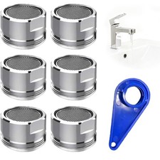 6 Pack Faucet Aerator,Bathroom Sink Aerator Standard Replacement fa-chrome-1