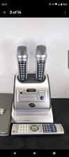 WORKING, Fully Tested Magic Sing ES11000 Dual Mic Wireless Karaoke e/Base & Acc!