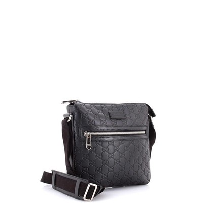 Gucci Signature Zip Messenger Bag Guccissima Leather Small | eBay