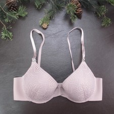 Nautica Intimates Bra Womens 36C Pink Lace Underwire Lightly Padded Adjustable