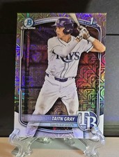 Topps 2025 Bowman Draft Chrome Taitn Gray Prospect BDC-7 Rays Mojo Refractor