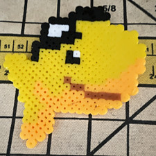 Handmade Fused Bead Goldfish Pixel Art Perler Style Craft Piece