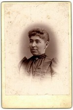 Cabinet Card Circa 1890s E.D. Adams Gorgeous Lady In Dress Fremont Ohio