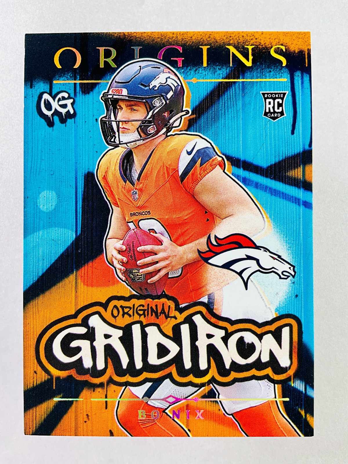 🔥🔥2024 Panini Origins BO NIX ROOKIE Original Gridiron (OG) - Bo Nix (RC) #19🔥