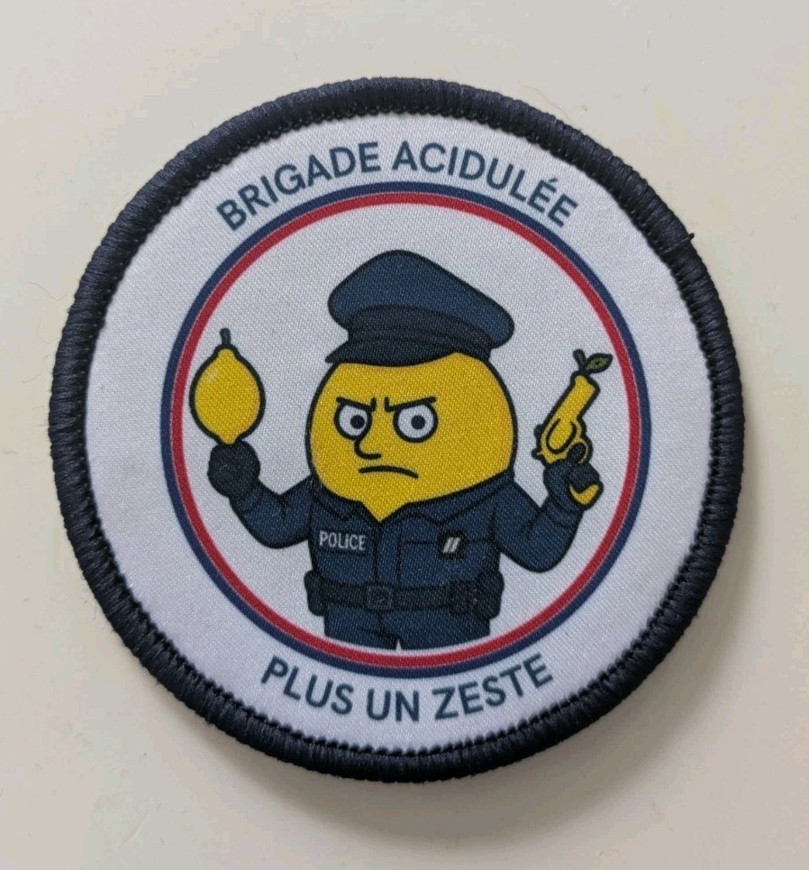 Écusson à scratch drôle, Policier PN, PM