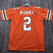 Miami Hurricanes Jersey Mens XL Orange NCAA Football Willis McGahee Signed