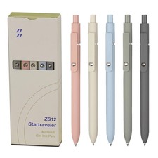 Gel Pens, 5 Pcs 0.5mm Quick Dry Black Ink Pen Fine Point Smooth Writing Pens,...
