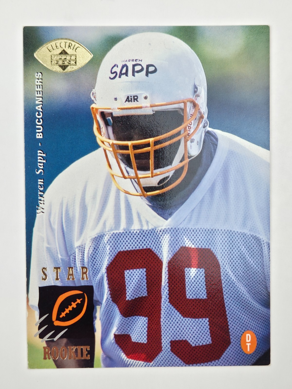 1995 Upper Deck Electric Warren Sapp RC Tampa Bay Buccaneers Rookie #12