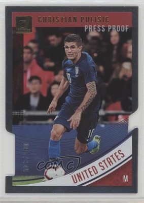 2018-19 Panini Donruss Press Proof Die-Cut 3/100 Christian Pulisic #170 rf2