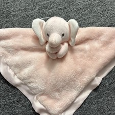 Carters Just One You Pink Elephant Security Blanket Polka Dot Satin Trim Lovey