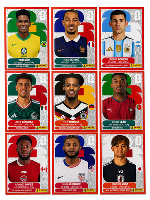 Panini World Cup 2026 RED CRUMPLE FOIL Stickers - Choose Stickers