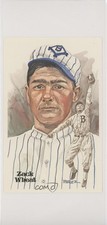 1980 Perez-Steele Hall of Fame Art Postcards Third Series Zack Wheat HOF 0b2