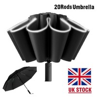 Stormproof Men and Women Large Automatic Umbrella Travel 20 Rods Strong Folding