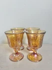 Vintage Indiana Glass Iridescent Marigold Carnival Glass Harvest Grape Goblets 4