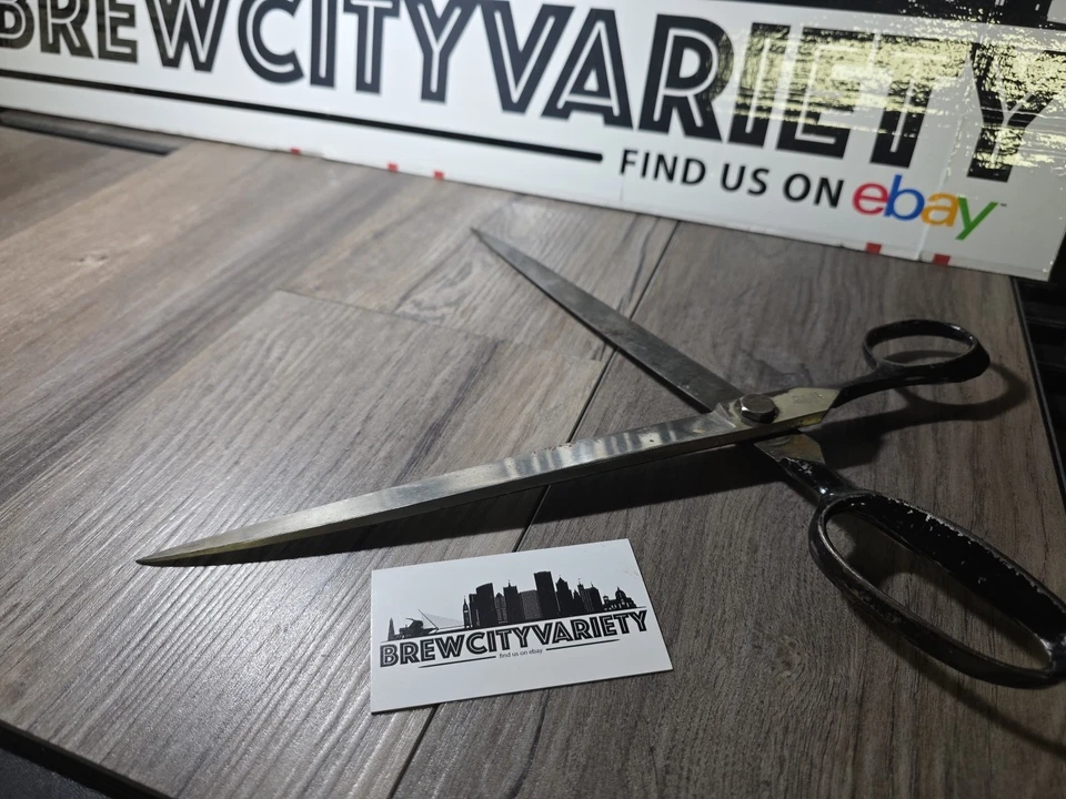 VINTAGE CLAUSS 14 INCH SCISSORS NO. 3754 Blueprint Shears - Image 3 of 4