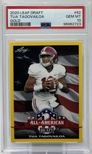 Tua Tagovailoa PSA 10 -2020 Leaf Draft Gold All-American -Alabama, Falcons
