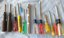 12 Assorted Screwdrivers Some Craftsman - Various Tips Tire Pressure Gauge 12 Assorted Screwdrivers Some Craftsman - Various Tips Tire Pressure Gauge
