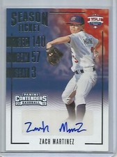 Zach Martinez 2016 Panini Contenders USA Autograph