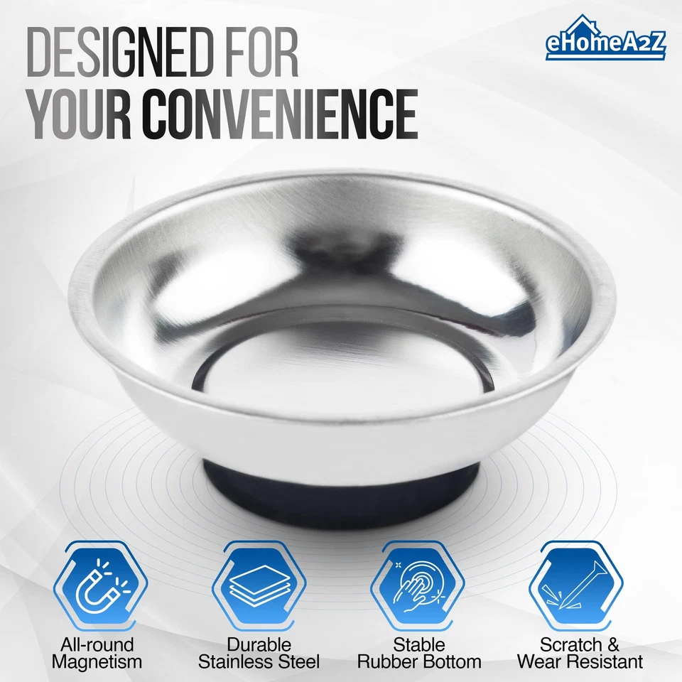 ‎3 PCS Magnetic Bowl For Screws, Holding Nuts & Bolts, Small Parts, Pins, Tools - Image 3 of 4