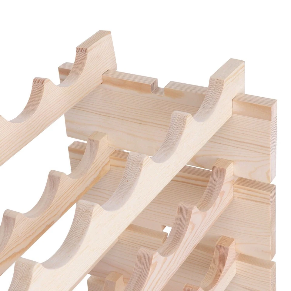 1/2 PIEZA Estante de Vino Soporte de Almacenamiento Apilable Estantes de Exhibición 96 Botellas 8 Filas x 12 Foto 4 de 4