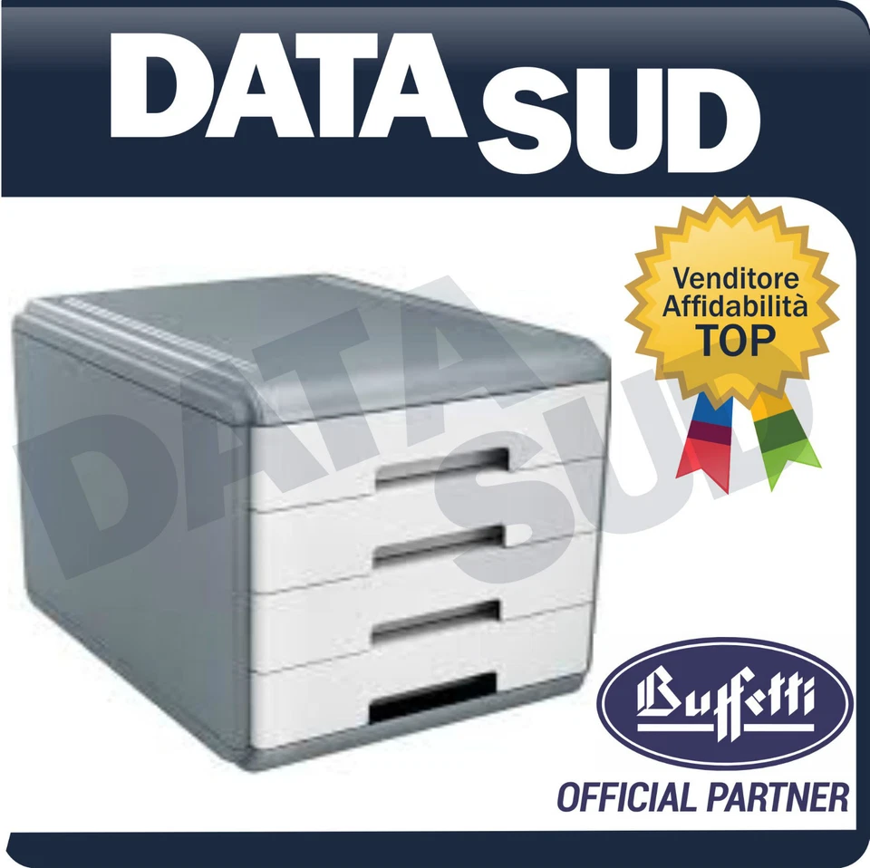 BUFFETTI CASSETTIERA 4 CASSETTI PLASTIC DESK COLORE BIANCO 0220A2000