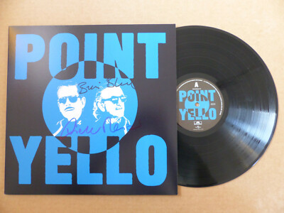 YELLO signed Autogramm signiert auf ''POINT'' Vinyl Schallplatte LP