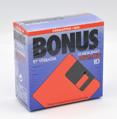 Verbatim Bonus Microdisks (Floppy) Double-Sided (High Density) Box of 10 - New