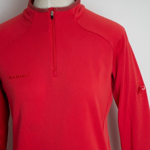 MAMMUT Damen Rot Thermo 1/4 Zip Polyester Warm Langarm Pullover Oberteil Gr. L - Bild 6 von 8