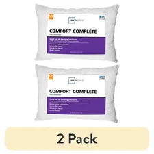 Mainstays Comfort Complete Bed Pillow, Standard/Queen (2 pack)