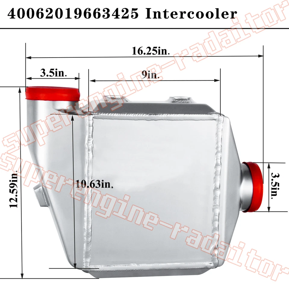 Intercooler líquido agua a aire universal de aluminio 9,05 x 10,62 x 4,52" plateado Foto 2 de 4