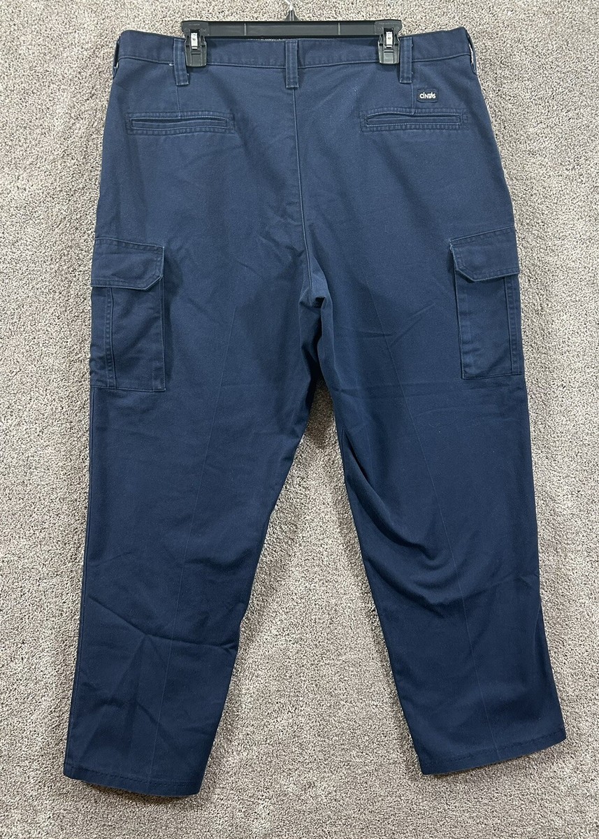 Cintas Pants Mens Measures 38X29 Tag 38 Blue Cargo Comfort